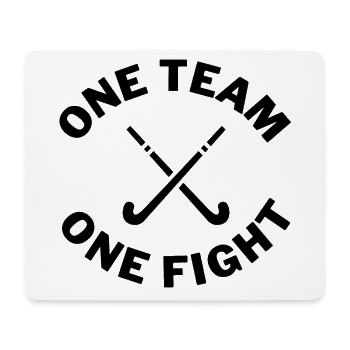 Eishockey: Ein Team. Ein Kampf. - Mousepad (Querformat) - Weiß - Vorne
