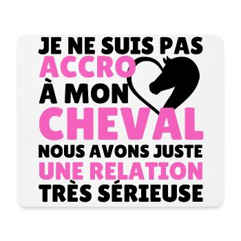 t shirt équitation humour cheval cadeau femme - Tapis de souris (format paysage) - blanc - Devant