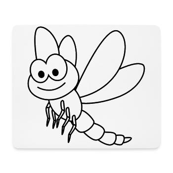 Drachenfliege libelle - Mousepad (Querformat) - Weiß - Vorne