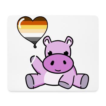 Hippo Ballon Gay Bear Pride - Mousepad (Querformat) - Weiß - Vorne