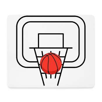Basketball hoop with the ball - Mouse Pad (horizontal) - white - Front