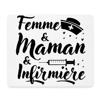 Maman infirmière humour femme cadeau fête des mère - Tapis de souris (format paysage) - blanc - Devant