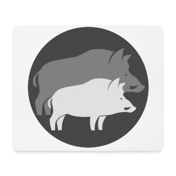 Jagdjagd Jagdjäger Wildschweine cooles Geschenk - Mousepad (Querformat) - Weiß - Vorne