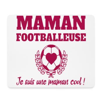 Maman footballeuse humour football cadeau foot - Tapis de souris (format paysage) - blanc - Devant