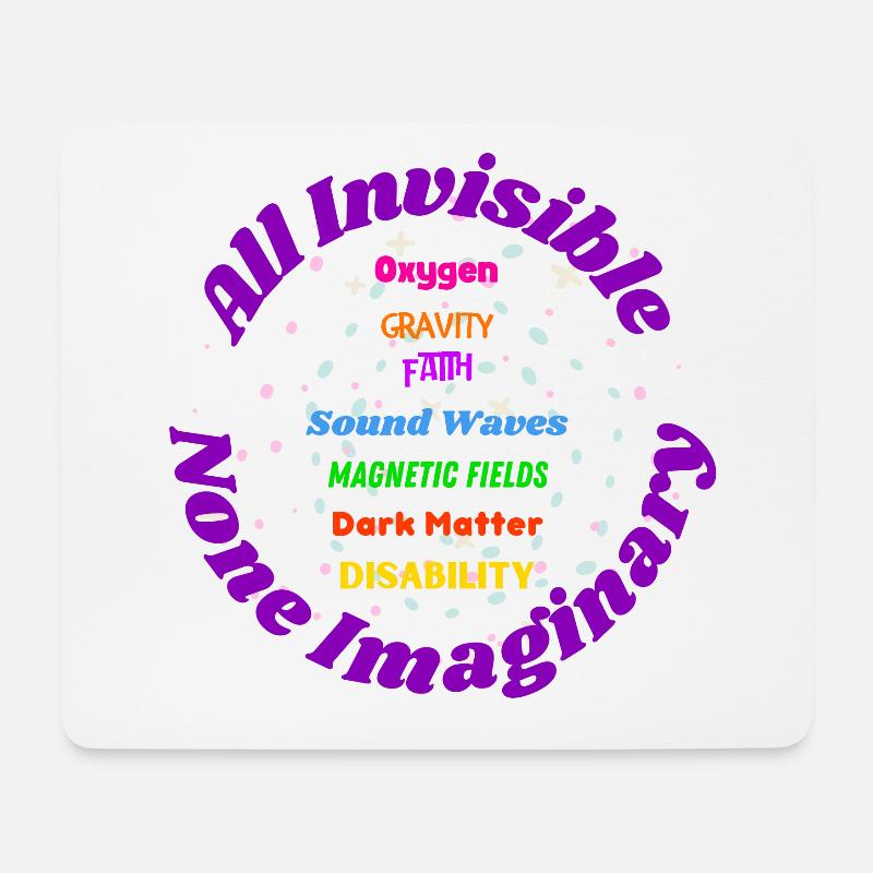 Alle unsichtbar, keine imaginär - Mousepad (Querformat) - Weiß