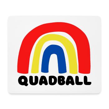 Quadball Rainbow - Mouse Pad (horizontal) - white - Front