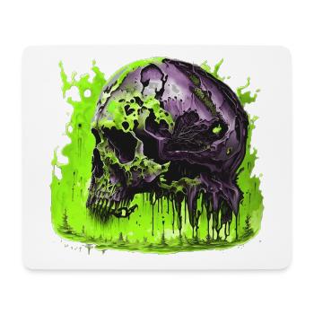 Gruseliger Helloween Schädel Skull - Mousepad (Querformat) - Weiß - Vorne