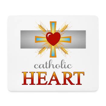 Catholic Heart - Mouse Pad (horizontal) - white - Front