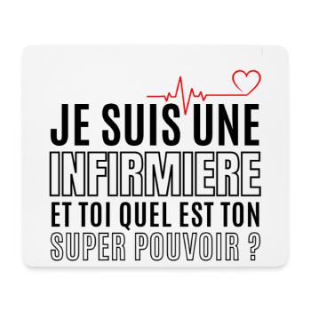 Infirmière super pouvoir humour infirmiere cadeau - Tapis de souris (format paysage) - blanc - Devant