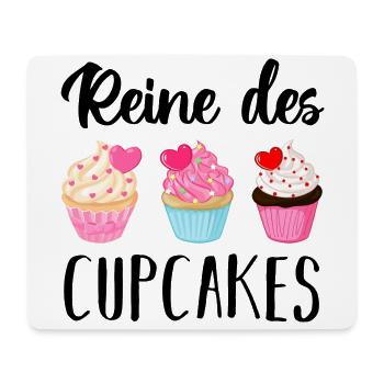 Reine des cupcakes cadeau pâtisserie patissière - Tapis de souris (format paysage) - blanc - Devant