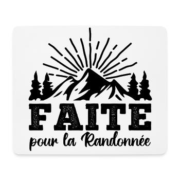 Faite pour la randonnée cadeau pour randonneuse - Tapis de souris (format paysage) - blanc - Devant