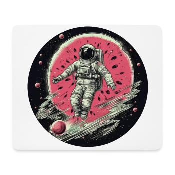Astronaute sur la Lune de la pastèque - Creative World - Tapis de souris (format paysage) - blanc - Devant