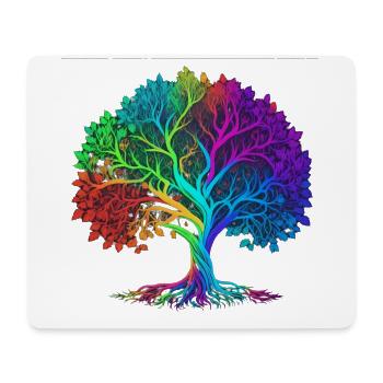 Arbre de vie Lebensbaum Yggdrasil - Tapis de souris (format paysage) - blanc - Devant