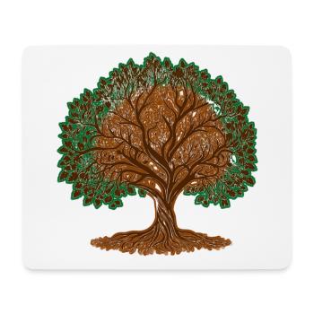 Yggdrasil tree of life baum des lebens - Mousepad (Querformat) - Weiß - Vorne