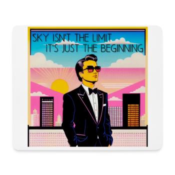 Der Himmel ist nicht die Grenze Es ist nur der Anfang - Mousepad (Querformat) - Weiß - Vorne