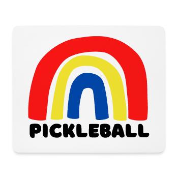 Arc-en-ciel de pickleball - Tapis de souris (format paysage) - blanc - Devant