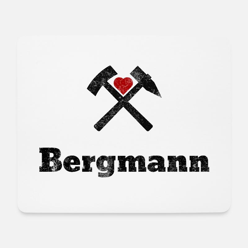 Bergmann - Mousepad (Querformat) - Weiß