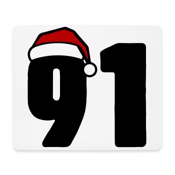 91 Number Christmas - Mouse Pad (horizontal) - white - Front