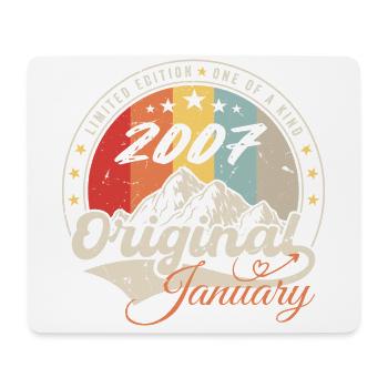 January 2007 Vintage Retro Birthday Gift - Mouse Pad (horizontal) - white - Front