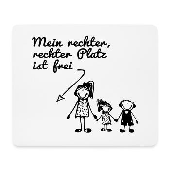 Mein rechter Platz Frau schwarz - Mousepad (Querformat) - Weiß - Vorne