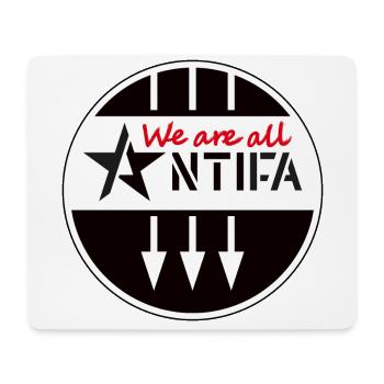Nous sommes tous ANTIFA - Tapis de souris (format paysage) - blanc - Devant