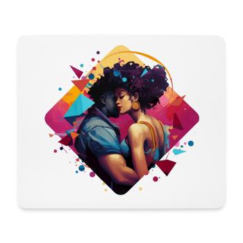 Afro Art - Mouse Pad (horizontal) - white - Front
