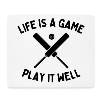 Cricket : La vie est un jeu - jouez-le bien. - Tapis de souris (format paysage) - blanc - Devant