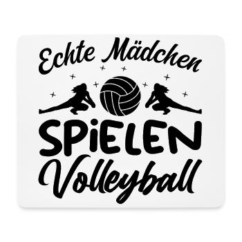 Echte Mädchen Spielen Volleyball - Mousepad (Querformat) - Weiß - Vorne