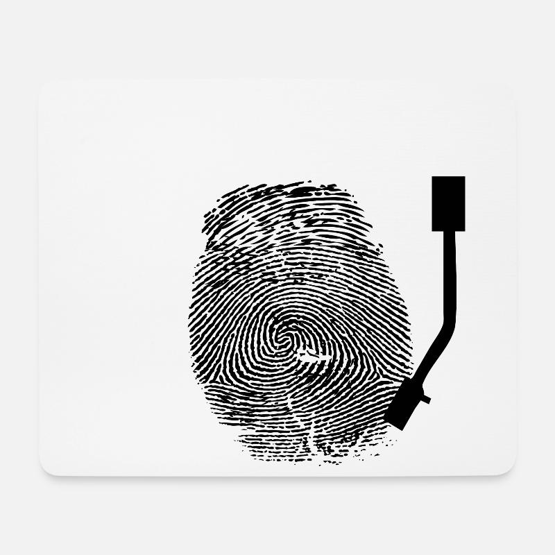 DJ Fingerprint - Mouse Pad (horizontal) - white