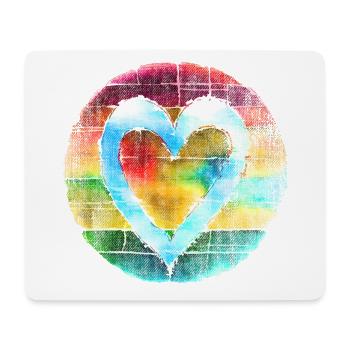 Heart Colorful Colorful Heart Love - Mouse Pad (horizontal) - white - Front