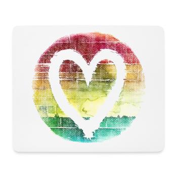 Heart Color Colored Artist - Mouse Pad (horizontal) - white - Front