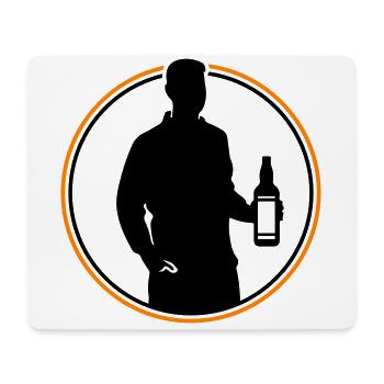 Drinker Silhouette Icon - Mouse Pad (horizontal) - white - Front