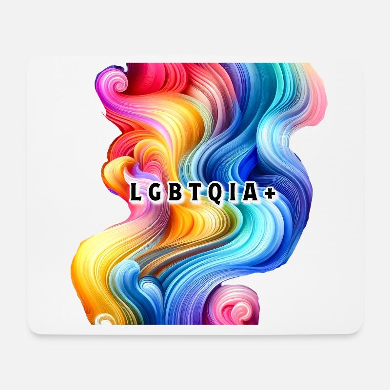 LGBTQIA+ - Mousepad (Querformat) - Weiß
