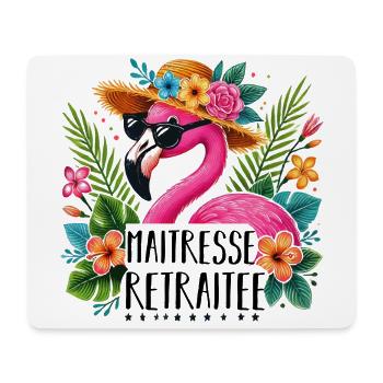 Maîtresse d' école retraitée cadeau de retraite - Tapis de souris (format paysage) - blanc - Devant