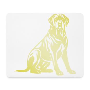 Silhouette de chien Mastiff - Tapis de souris (format paysage) - blanc - Devant
