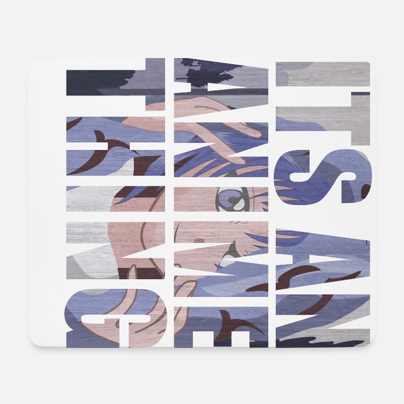 Its an anime Thing mit Anime Girl im Hintergrund - Mousepad (Querformat) - Weiß