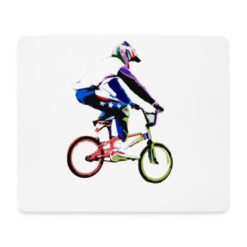 bmx - Tapis de souris (format paysage) - blanc - Devant