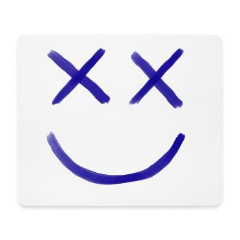 Smiling blau - Mousepad (Querformat) - Weiß - Vorne