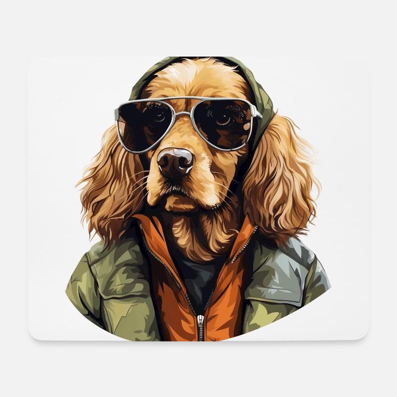 Floppy Ears Club | Cocker Spaniel Graphics - Mouse Pad (horizontal) - white