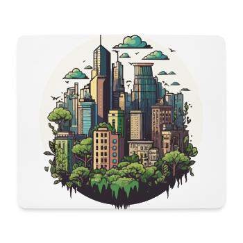 L’Observateur Urbain - Tapis de souris (format paysage) - blanc - Devant