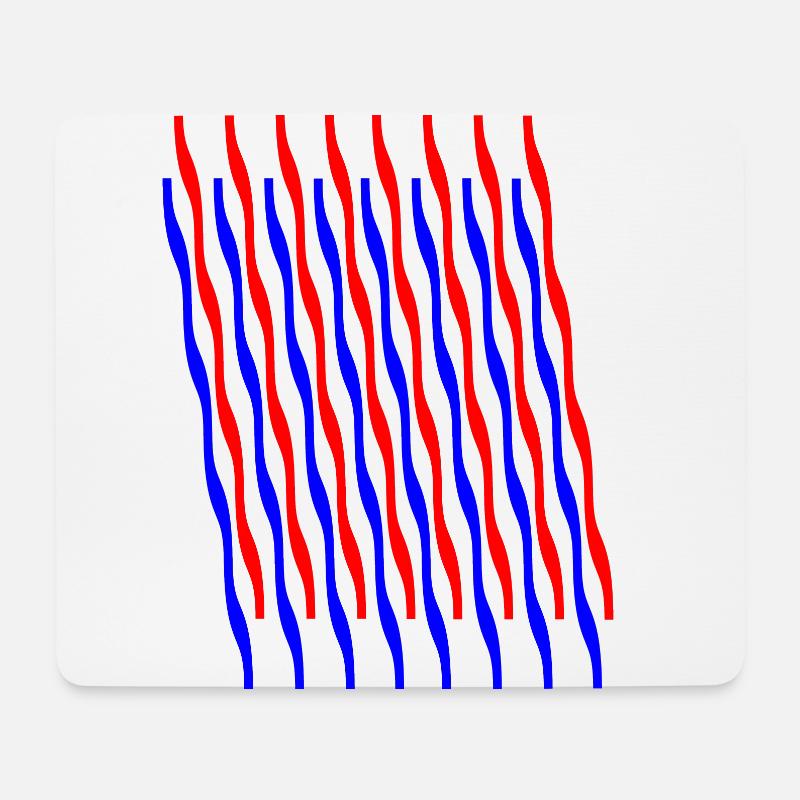 Zickzack 2 - Mousepad (Querformat) - Weiß