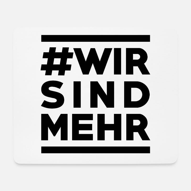 #Wir Sind mehr #Chemnitz - Mousepad (Querformat) - Weiß
