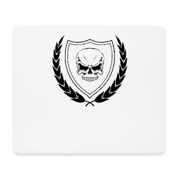 Totenkopf in Wappen - Mousepad (Querformat) - Weiß - Vorne
