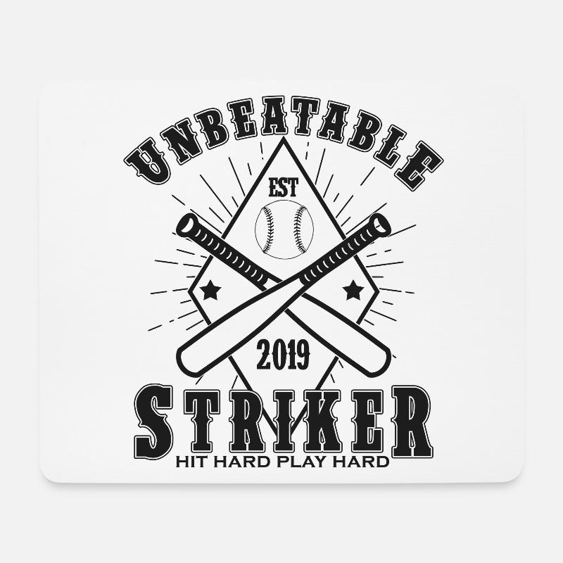 Cool Baseball Baseball Player Striker Gift - Mouse Pad (horizontal) - white