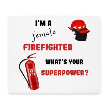 Feuerwehrmann - Welche Superkräfte hast du - Mousepad (Querformat) - Weiß - Vorne