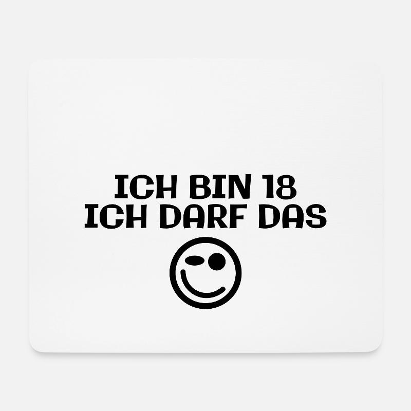 Ich bin 18 - Ich darf das - Mousepad (Querformat) - Weiß