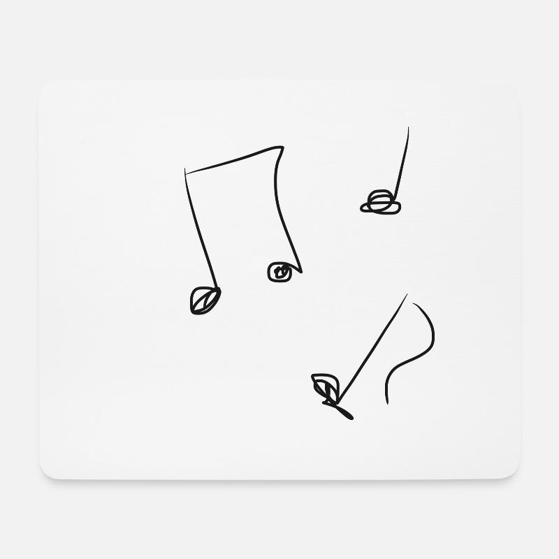 Musiknoten - Mousepad (Querformat) - Weiß