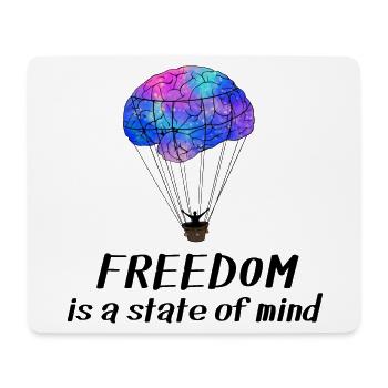 Gehirn Balloon Freedom state of mind - Mousepad (Querformat) - Weiß - Vorne