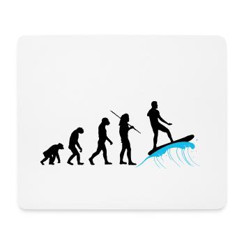 Évolution - Surf - Tapis de souris (format paysage) - blanc - Devant