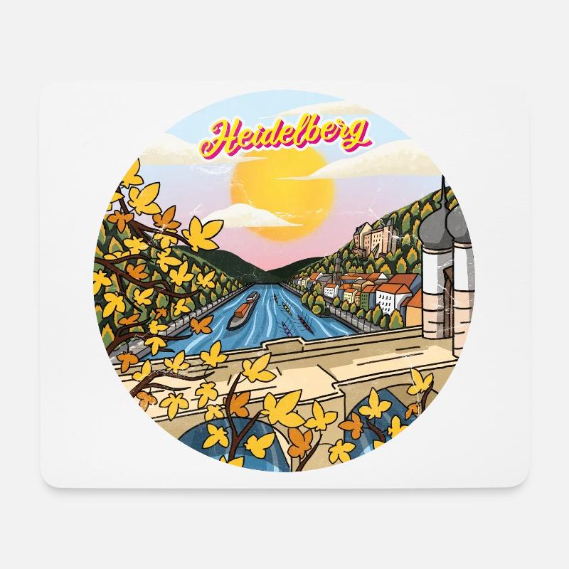 Heidelberg - Mousepad (Querformat) - Weiß